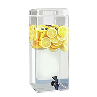 Cal-Mil 1733-3 Square Glass Infusion Dispenser, 3 gal, 8