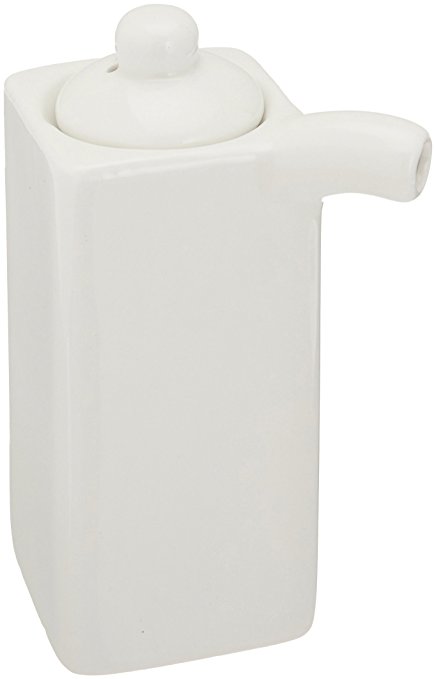 White Porcelain Soy Sauce Dispenser 3.5oz A5381 by JapanBargain