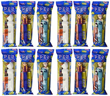 Disney Frozen PEZ Candy Dispensers: Pack of 12