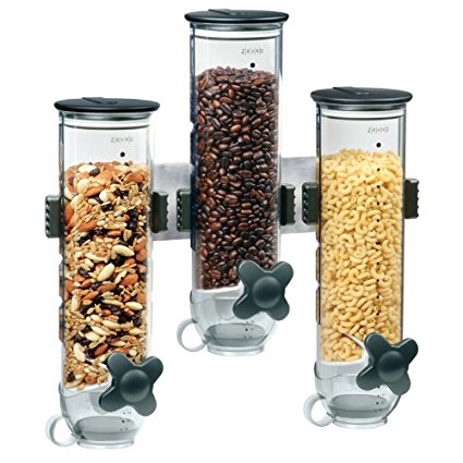 Zevro WM300 Wall Mount SmartSpace Dry Food Triple Dispenser