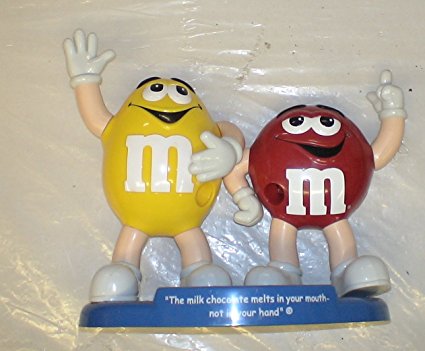 M&ms M&m Candy Dispenser (Loose, No Package) : Red & Yellow M&m