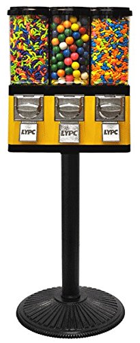 Triple Pod Candy Gumball Vending Machine (Yellow)