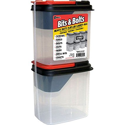 Buddeez Bits & Bolts Dispenser 2 Pack Set (2 Pieces, Red)
