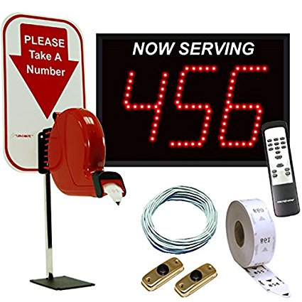 3-Digit Take A Number System with Ticket Dispenser