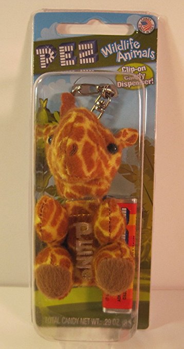 PEZ Wildlife Animals Clip-On Candy Dispenser, Giraffe