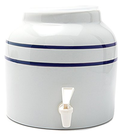 Goldwell Designs Double Stripes Water Dispenser Crock in Blue