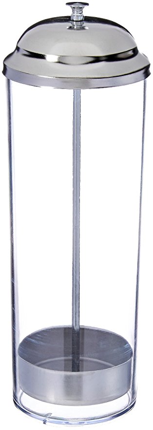 New Star Foodservice 26641 Stainless Steel Straw Dispenser Holder, 3.5 by 10.6-Inch, Clear