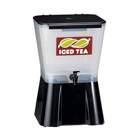 Tablecraft Ice Tea Dispenser, 3-Gallon, White and Black
