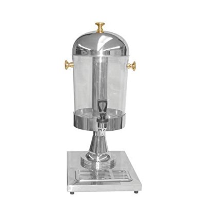 Thunder Group 2.2 Gallon Juice Dispenser, Stainless Steel With Gold Plated Accents