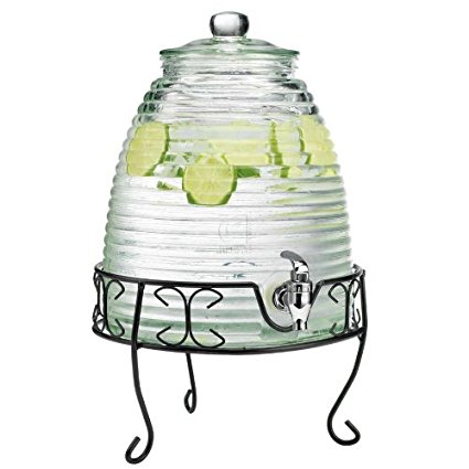 Home Essentials Beehive Dispenser on Metal Stand,, Clear