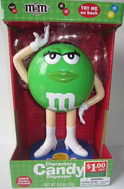 M&M Caracter Candy Dispenser Green Lady